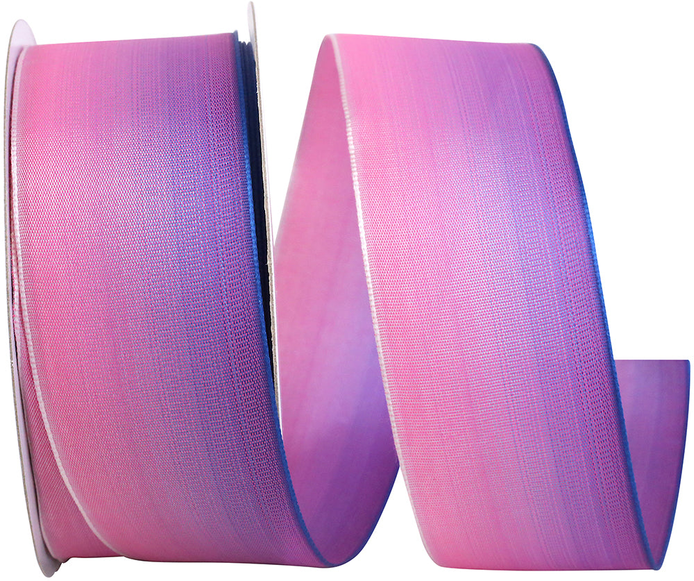 Taffeta Ombre Wired Edge Ribbon Purple Pink 1-1/2 Inch