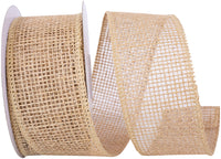 Burlap Open Weave Ribbon Natural 2-1/2 Inch for Wreaths