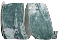 Aqua Velvet Plush Wired Edge Ribbon 4 Inch for Wreaths