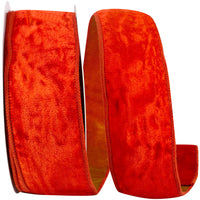 Valeria 2-1 2 Inch Luxe Designer Velvet Plush Tissue Backed Wired Edge Ribbon for Wreaths & Bows