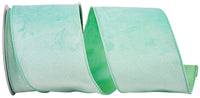 Aqua Velvet Plush Wired Edge Ribbon 4 Inch for Wreaths