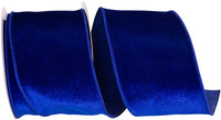 Royal 4 Inch Velvet Plush Deluxe Dupioni Backed Wired Edge Ribbon for Wreaths & Bows