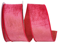Azalea 2-1 2 Inch Velvet Plush Deluxe Dupioni Backed Wired Edge Ribbon for Wreaths & Bows