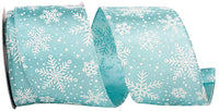 Aqua Iridescent Wired Edge Ribbon 2-1/2 Inch for Wreaths