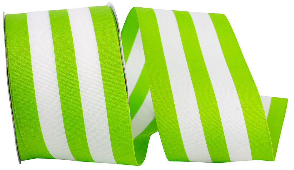 Apple 2-1 2 Inch Grosgrain Jumbo Stripe Woven Wired Edge Ribbon for Wreaths & Bows