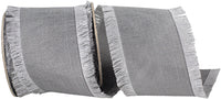 Silver 2-1 2 Inch Dupioni Silk Fringe Ribbon for Wreaths & Bows