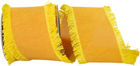 Yellow 2-1 2 Inch Dupioni Silk Fringe Ribbon for Wreaths & Bows