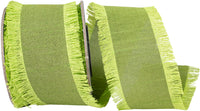 Green 1-1 2 Inch Dupioni Silk Fringe Ribbon for Wreaths & Bows