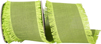 Green 2-1 2 Inch Dupioni Silk Fringe Ribbon for Wreaths & Bows