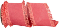 Coral 2-1 2 Inch Dupioni Silk Fringe Ribbon for Wreaths & Bows