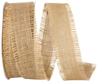 Burlap Jute Fringe Ribbon Natural 1-1/2 Inch 20Yds