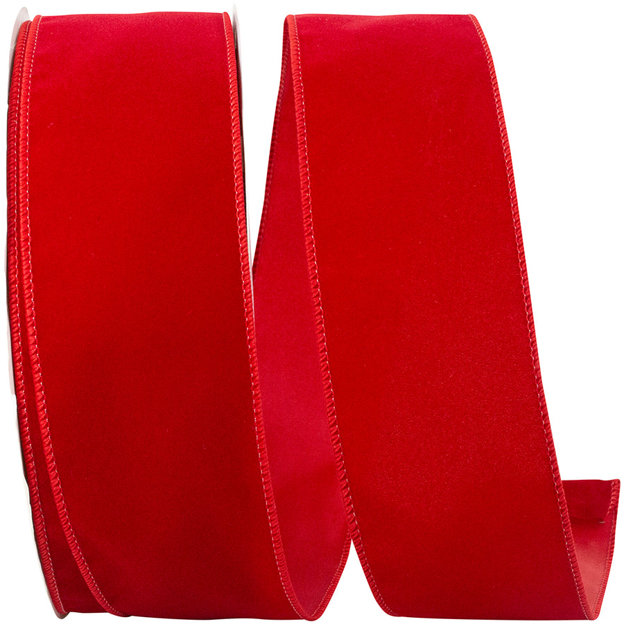 2-1 2 Inch Velvet Outdoor Pe Wired Edge Ribbon for Wreaths & Bows
