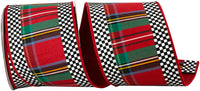 Scarlet 4 Inch Wired Edge Ribbon for Wreaths and Bows