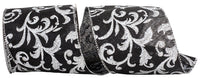 Black Satin Wired Edge Ribbon 4 Inch for Wreaths and Bows