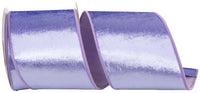 Purple 4 Inch Velvet Colors Plush Deluxe Backed Wired Edge Ribbon for Wreaths & Bows