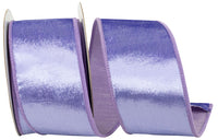 Purple 2-1 2 Inch Velvet Colors Plush Deluxe Backed Wired Edge Ribbon for Wreaths & Bows