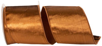 Light 4 Inch Velvet Colors Plush Deluxe Backed Wired Edge Ribbon for Wreaths & Bows