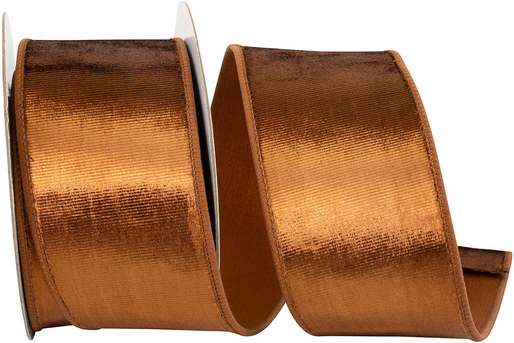 Light 2-1 2 Inch Velvet Colors Plush Deluxe Backed Wired Edge Ribbon for Wreaths & Bows