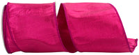 Fuchsia Metallic Dupioni Wired Edge Ribbon 4 Inch 10Yds