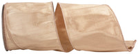 Rose Metallic Dupioni Wired Edge Ribbon 4 Inch for Bows