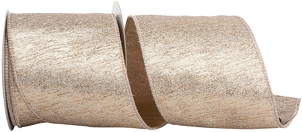 Metallic Texture Riches Wired Edge Ribbon Light 4 Inch