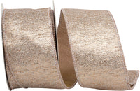 Metallic Texture Riches Wired Edge Ribbon Light 2-1/2 Inch