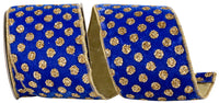 Royal 4 Inch Velvet Glitter Wired Edge Ribbon for Bows