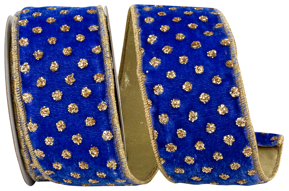 Royal Glitter Plush Velvet Ribbon 2-1/2 Inch for Bows