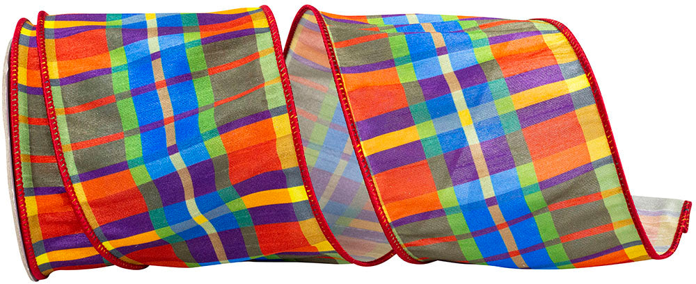 Plaid Afternoon Sienna 4 Inch Wired Edge Ribbon