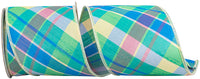 Celadon 4 Inch Wired Edge Ribbon for Wreaths and Bows