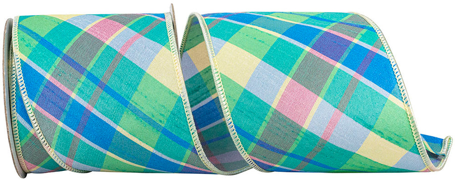 Celadon 4 Inch Wired Edge Ribbon for Wreaths and Bows