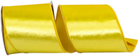Sunshine 4 Inch Velvet Plush Deluxe Wired Edge Ribbon for Wreaths & Bows
