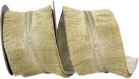Platinum 4 Inch Wired Edge Metallic Ribbon for Wreaths