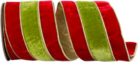Red Moss Plush Velvet Wired Edge Ribbon 4 Inch for Bows
