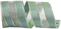 Aqua 2-1/2 Inch Metallic Wired Edge Ribbon for Wreaths