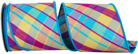 Turquoise 4 Inch Wired Edge Ribbon for Wreaths and Bows