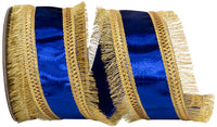 Royal 2-1 2 Inch Plush Velvet Regal Trimming Fringe Deluxe Overlay Wired Edge Ribbon for Wreaths & Bows
