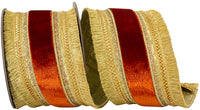 Copper Velvet 4 Inch Wired Edge Ribbon for Wreaths and Bows