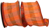 Burnt 2-1 2 Inch Tones Of Sunset Basic Wired Edge Ribbon for Wreaths & Bows