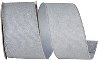 Silver 2-1/2 Inch Metallic Wired Edge Ribbon for Bows