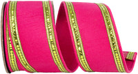 Fuchsia Lime 2-1/2 Inch Wired Edge Ribbon for Wreaths