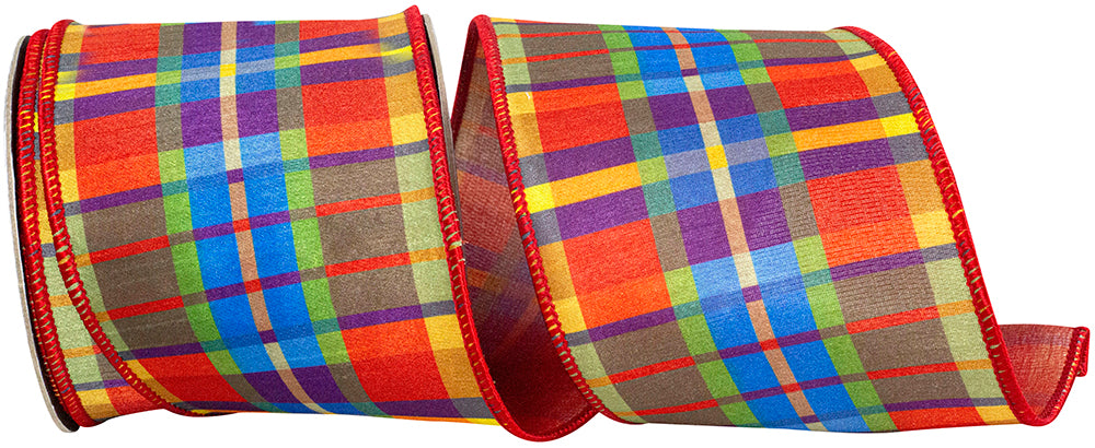 Sienna 4 Inch Wired Edge Ribbon for Wreaths and Bows