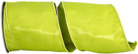 Green 4 Inch Iridescent Satin Elegance Wired Edge Ribbon for Wreaths & Bows