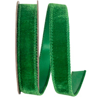 Holiday 1 Inch Luxe Plush Velvet Wired Edge Ribbon for Wreaths & Bows