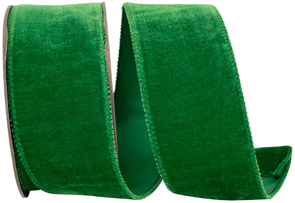 Holiday 2-1 2 Inch Luxe Plush Velvet Wired Edge Ribbon for Wreaths & Bows