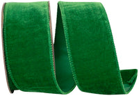 Holiday 2-1 2 Inch Luxe Plush Velvet Wired Edge Ribbon for Wreaths & Bows