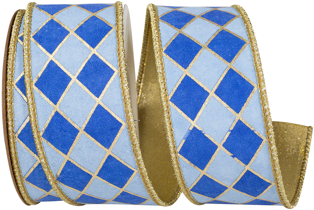 Diamond Elite Metallic Outline Ribbon 1-1/2 Inch Royal/French