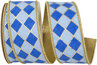 Diamond Elite Metallic Outline Ribbon 1-1/2 Inch Royal/French