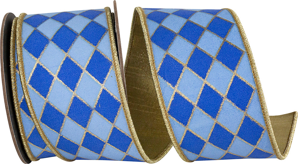 Diamond Elite Metallic Outline Ribbon 2-1/2 Inch Royal/French