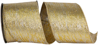 Glimmer Gold Silver Wired Edge Ribbon 4 Inch for Bows
